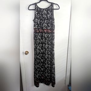 Max Studio Long black and white floral dress.
